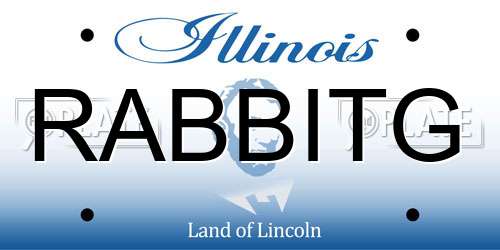 RABBITG Illinois License Plate