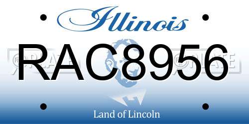 RAC8956 Illinois License Plate