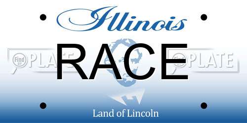 RACE Illinois License Plate