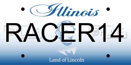 RACER14 Illinois License Plate