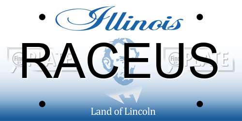 RACEUS Illinois License Plate