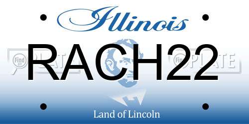 RACH22 Illinois License Plate