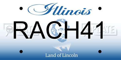 RACH41 Illinois License Plate