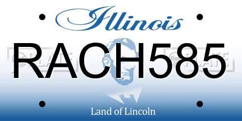 RACH585 Illinois License Plate