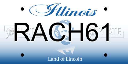 RACH61 Illinois License Plate