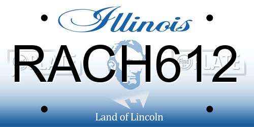 RACH612 Illinois License Plate