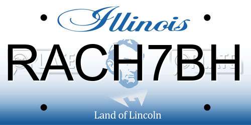 RACH7BH Illinois License Plate