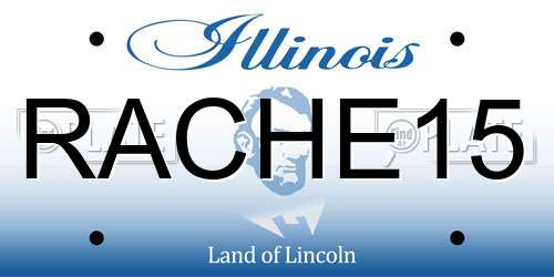 RACHE15 Illinois License Plate