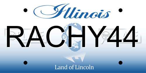 RACHY44 Illinois License Plate