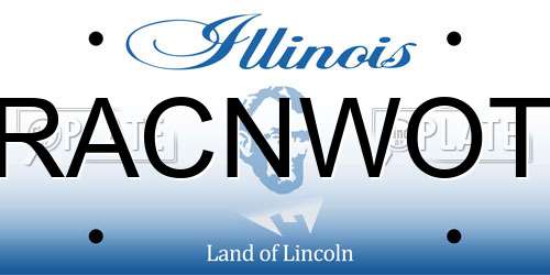 RACNWOT Illinois License Plate