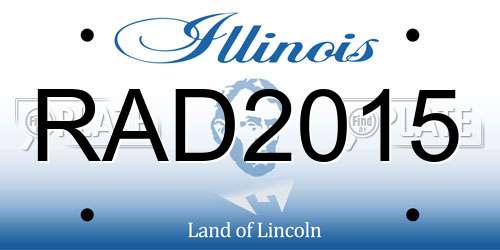 RAD2015 Illinois License Plate