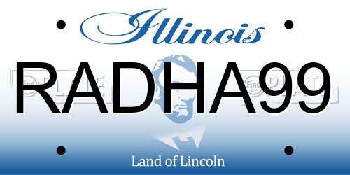 RADHA99 Illinois License Plate