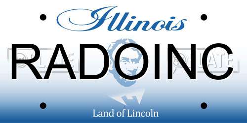 RADOINC Illinois License Plate