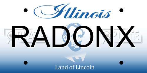 RADONX Illinois License Plate