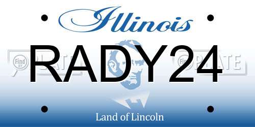 RADY24 Illinois License Plate