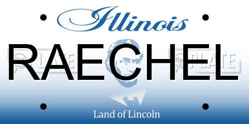 RAECHEL Illinois License Plate