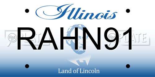 RAHN91 Illinois License Plate