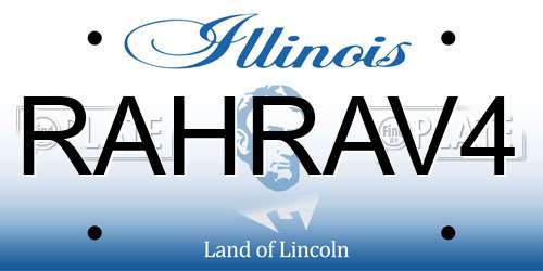 RAHRAV4 Illinois License Plate