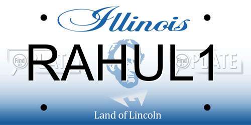 RAHUL1 Illinois License Plate