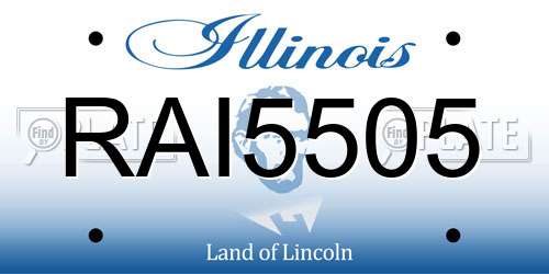 RAI5505 Illinois License Plate