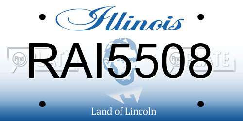 RAI5508 Illinois License Plate