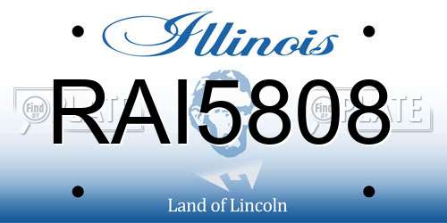 RAI5808 Illinois License Plate