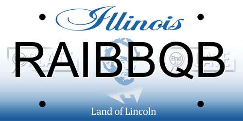 RAIBBQB Illinois License Plate