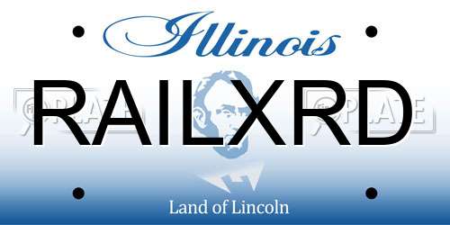RAILXRD Illinois License Plate
