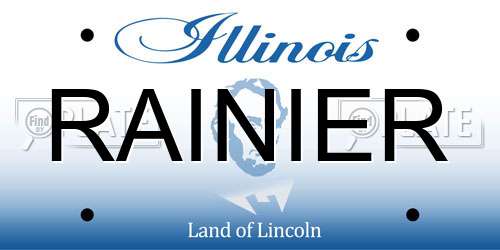 RAINIER Illinois License Plate