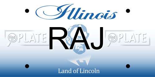 RAJ Illinois License Plate
