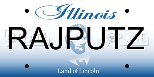 RAJPUTZ Illinois License Plate