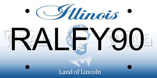 RALFY90 Illinois License Plate