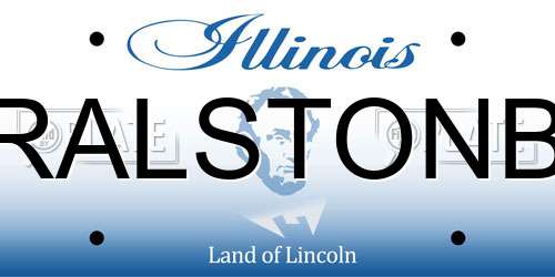 RALSTONB Illinois License Plate