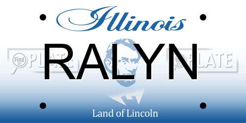 RALYN Illinois License Plate