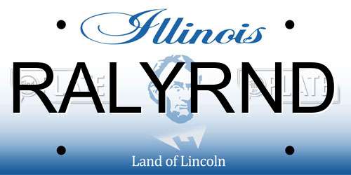 RALYRND Illinois License Plate