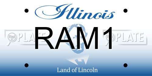 RAM1 Illinois License Plate