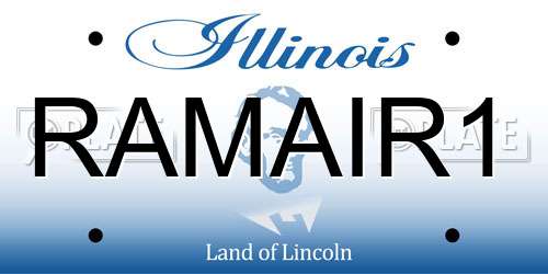 RAMAIR1 Illinois License Plate