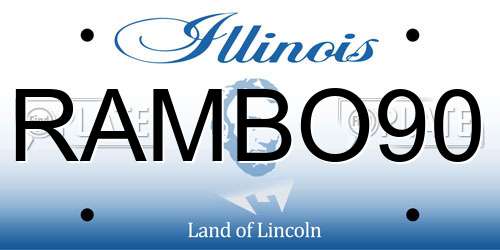 RAMBO90 Illinois License Plate