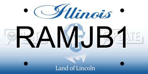 RAMJB1 Illinois License Plate