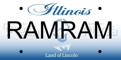 RAMRAM Illinois License Plate