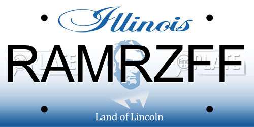 RAMRZFF Illinois License Plate