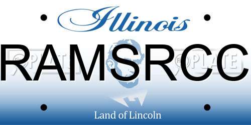 RAMSRCC Illinois License Plate