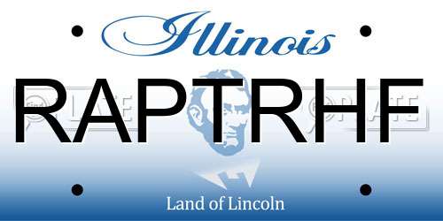 RAPTRHF Illinois License Plate