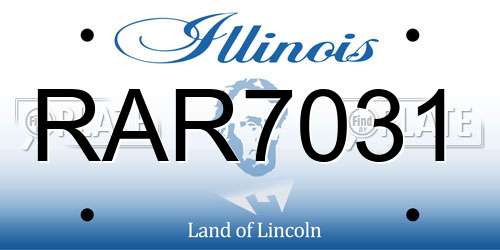 RAR7031 Illinois License Plate