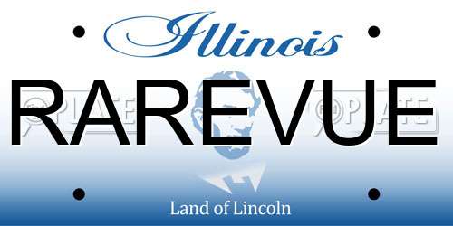 RAREVUE Illinois License Plate