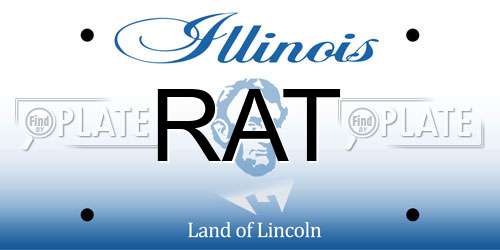 RAT Illinois License Plate