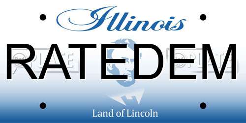 RATEDEM Illinois License Plate