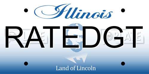 RATEDGT Illinois License Plate