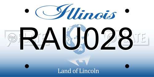 RAU028 Illinois License Plate