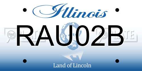 RAU02B Illinois License Plate